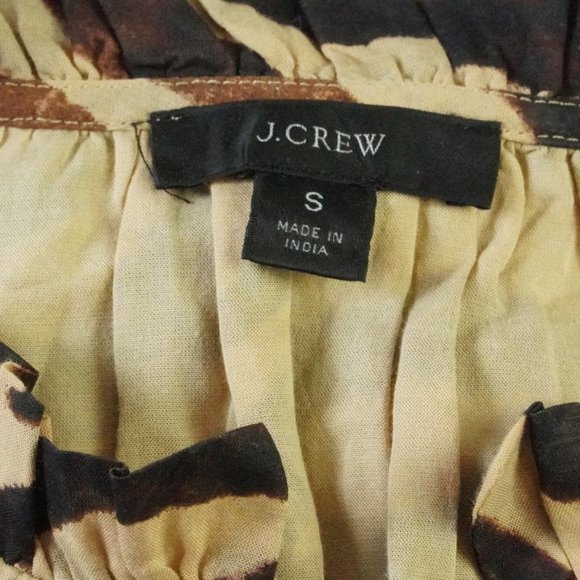 J.Crew Smocked-Waist Cotton Voile Dress in Zebra Stripe Womens Small - Picture 5 of 13